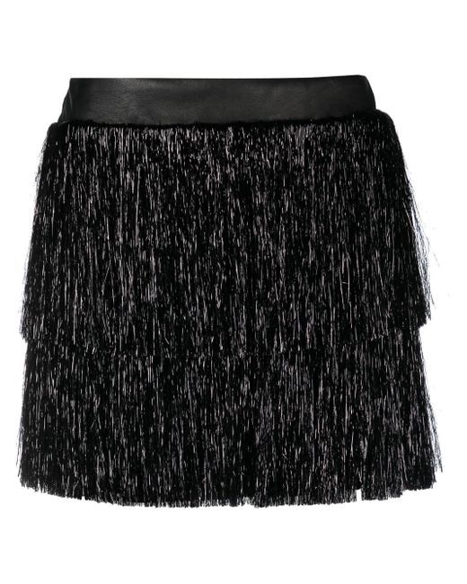 Loulou high-waisted fringed miniskirt