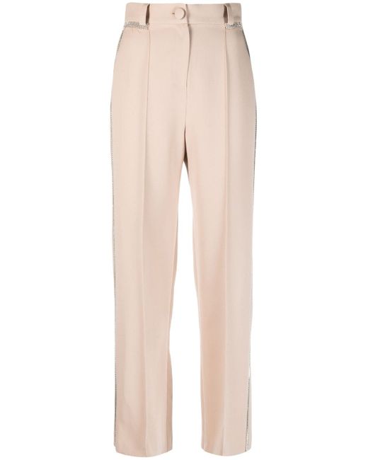 Loulou crystal-embellished straight-leg trousers