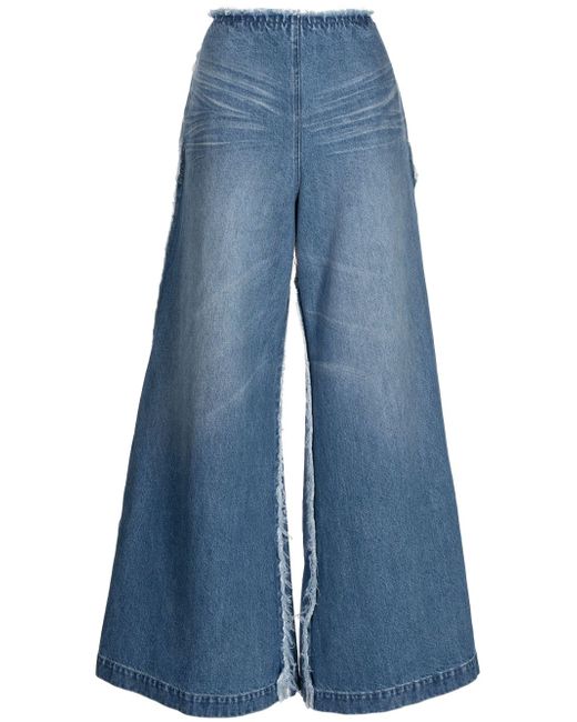 Ground-Zero logo-patch flared jeans