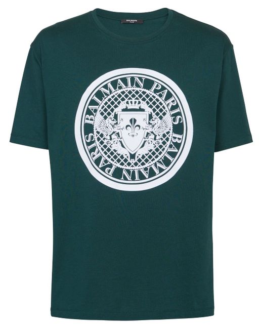 Balmain Coin Flock organic-cotton T-shirt