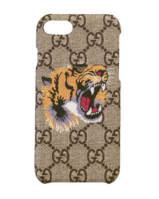 Gucci Tiger print iPhone 8 case Nude Neutrals