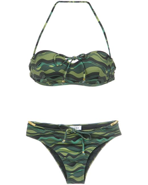 Amir Slama wave print bikini set