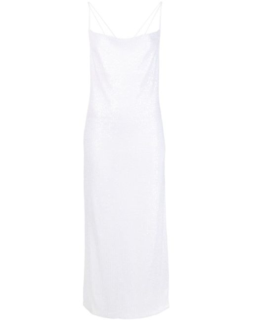 Rotate sequin-embellished slip dress