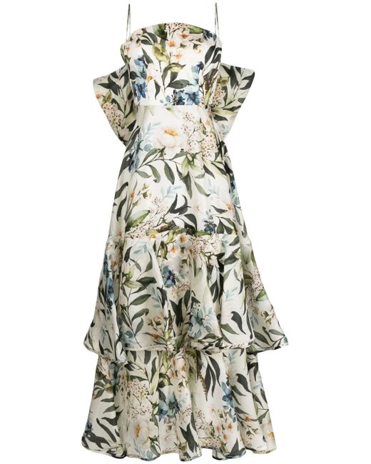 Bambah Gardenia ruffle-detail dress