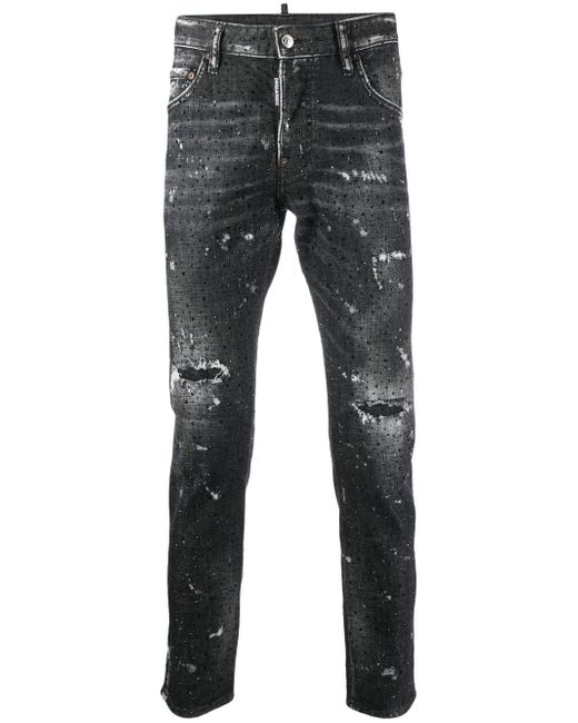 Dsquared2 Skater embellished skinny jeans