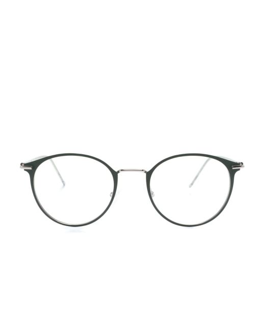 Boss round-frame stainless-steel glasses