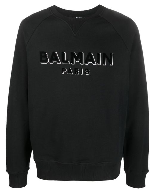 Balmain logo-print crew-neck sweatshirt