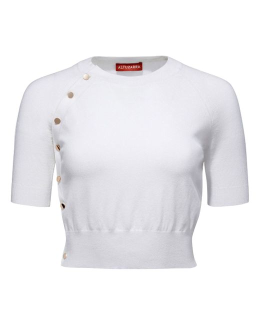 Altuzarra short-sleeve knitted crop top