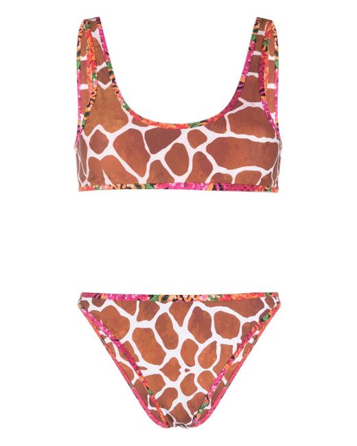 Reina Olga giraffe-print bikini set