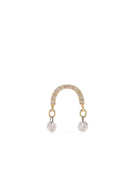 The Alkemistry 18kt yellow Curve Top diamond earring