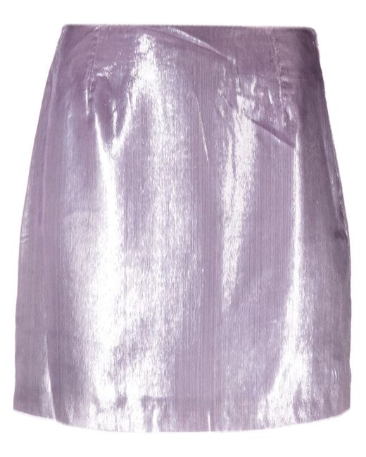 Manuel Ritz high-waisted metallic miniskirt