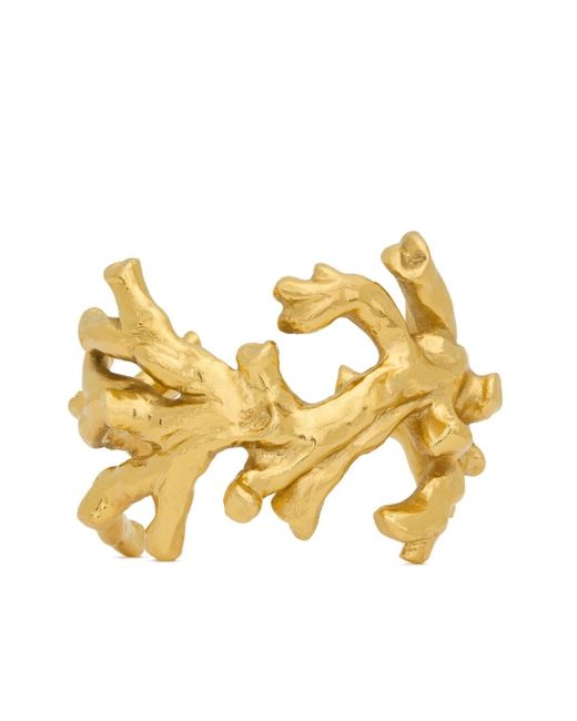 Saint Laurent coral-shape polished bracelet