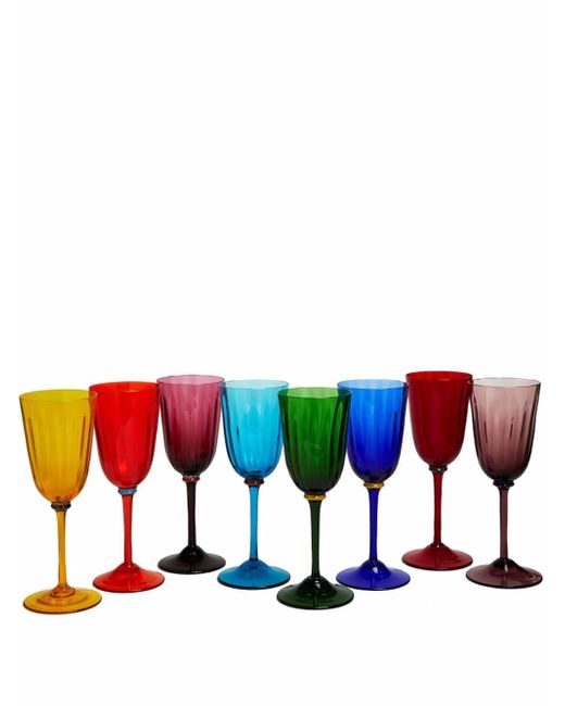La Double J. Rainbow set of 8 wine glasses
