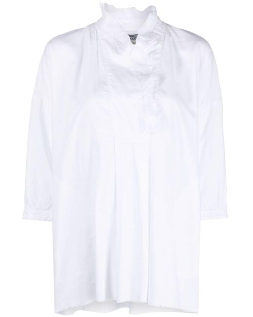 Kristensen Du Nord ruffle-collar cotton blouse