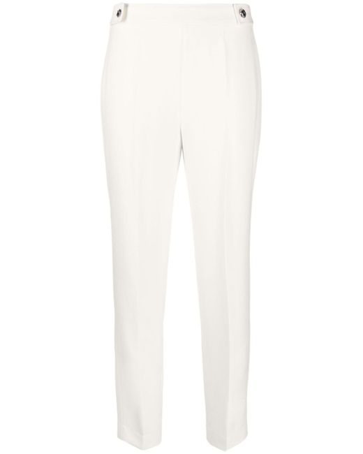 Boss pressed-crease tapered trousers