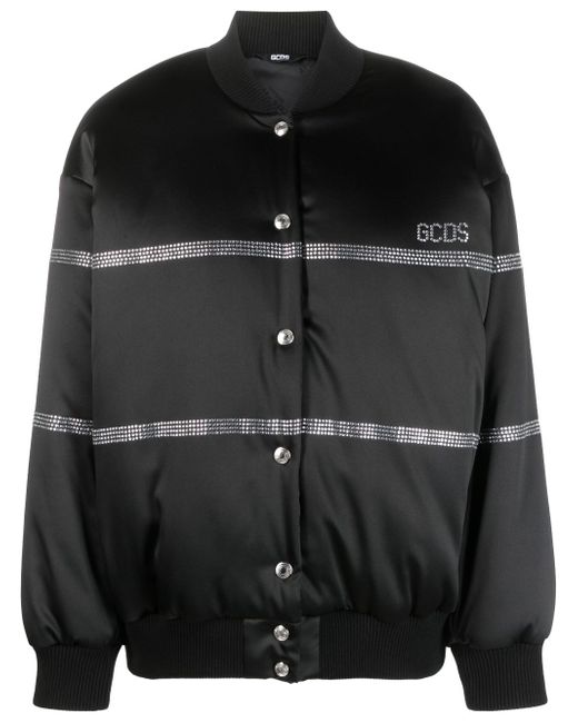 Gcds Bling logo-embellished bomber jacket
