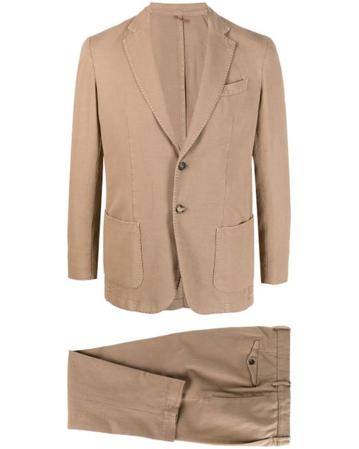 Dell'oglio single-breasted cotton-linen suit