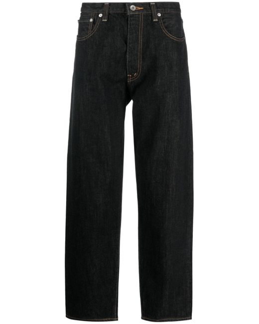 Ma'ry'ya seam-detail low-rise wide-leg jeans