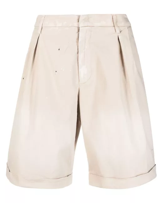 Dondup box-pleat cotton chino shorts