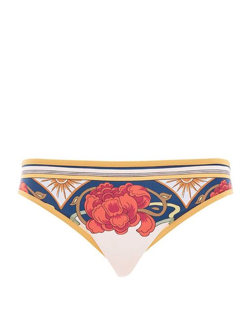 La Double J. tropical-print bikini bottoms