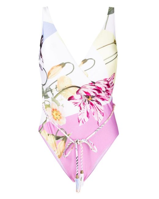 Ted Baker Rozieh floral-print swimsuit
