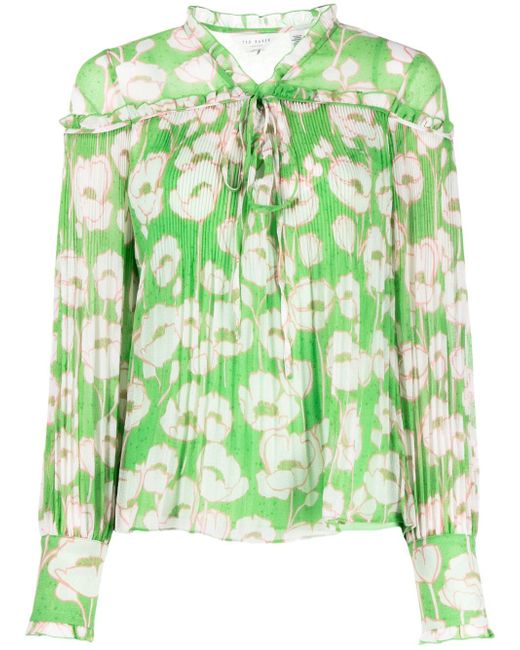 Ted Baker Ellerie floral-print blouse