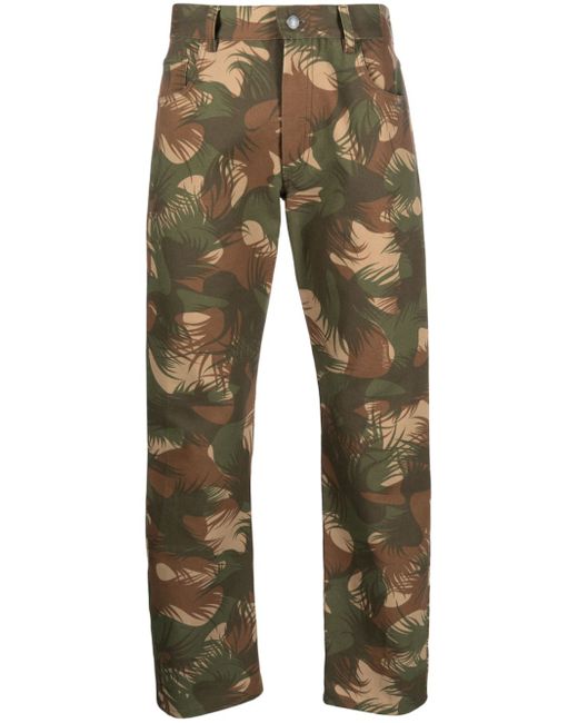 Moschino graphic-print cropped trousers