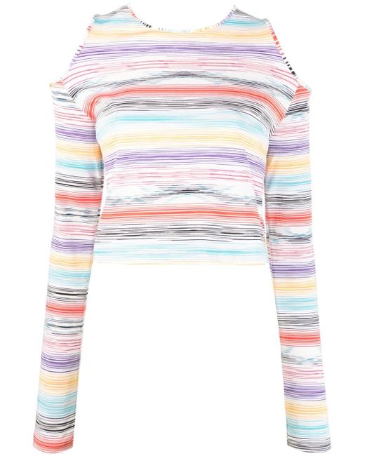 Missoni stripe-print knitted top
