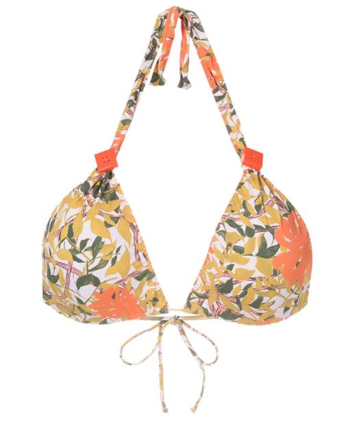 Clube Bossa Rings floral-print bikini top