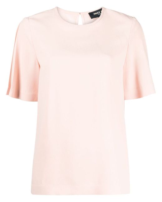 Paule Ka short-sleeve crepe blouse