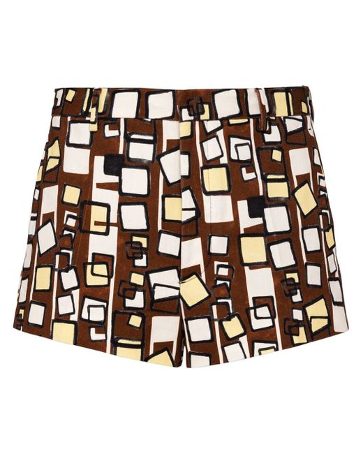 Prada geometric-print Bermuda shorts