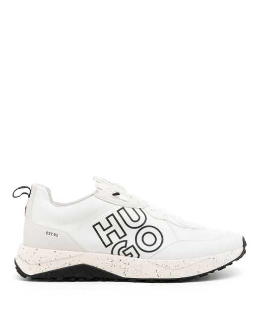 Hugo Boss logo-print faux-leather sneakers