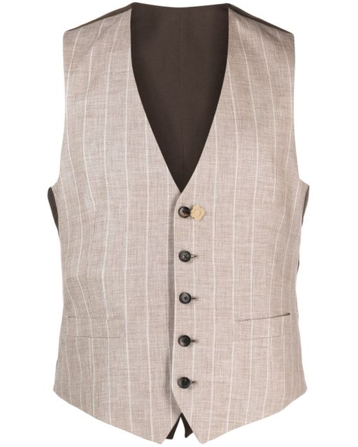 Lardini pinstripe-pattern single-breasted vest