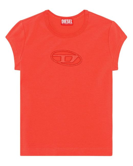 Diesel T-Angie laser-cut logo T-shirt