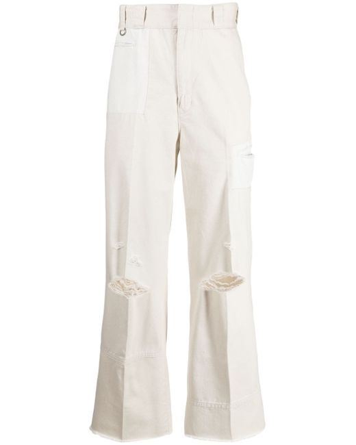 Undercover distressed straight-leg trousers
