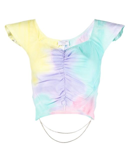 Collina Strada ruched tie-dye top