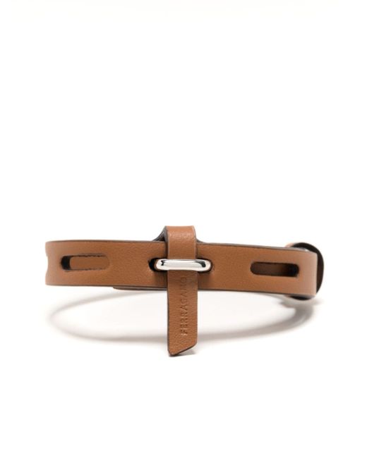 Ferragamo logo-embossed leather bracelet