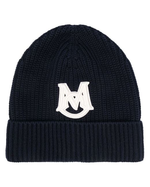 Moncler logo-patch knitted beanie