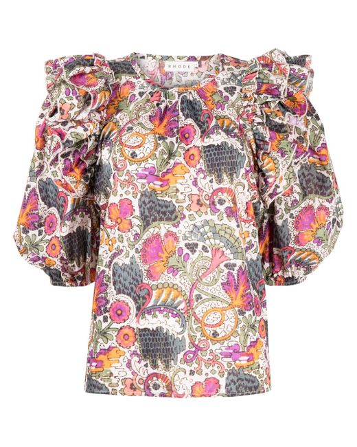 Rhode Nino ruffle-detailing blouse