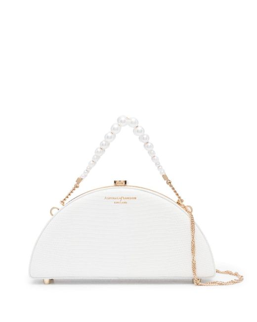 Aspinal of London Luna pearl-embellished clutch bag
