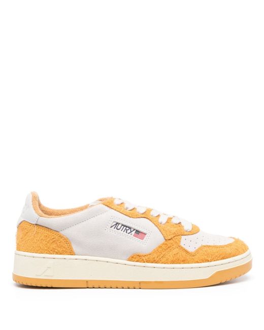 Autry colour-block panelled leather low-top sneakers