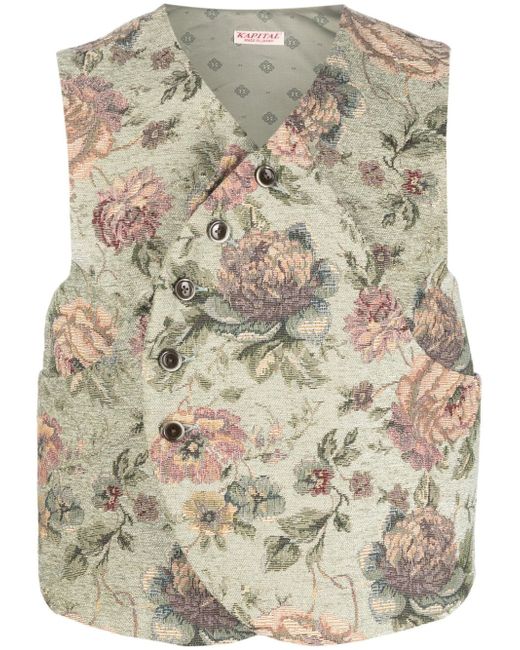 Kapital floral-print sleeveless vest