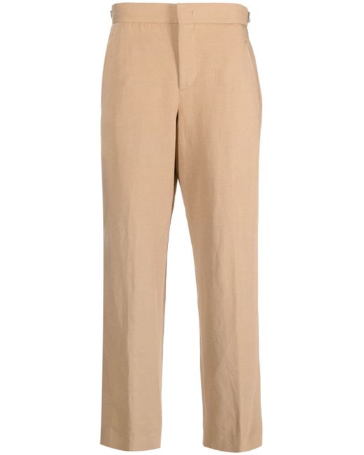 PT Torino straight-leg linen-cotton blend trousers