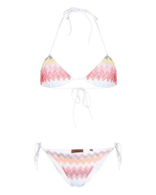 Missoni zig-zag knitted bikini set