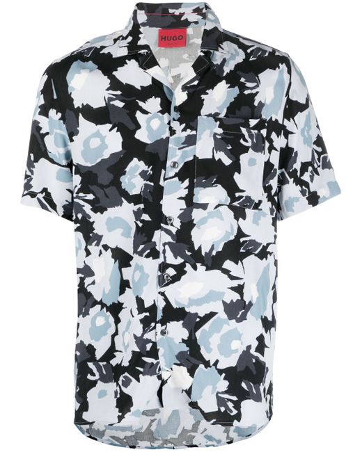 Hugo Boss floral-print button-up shirt