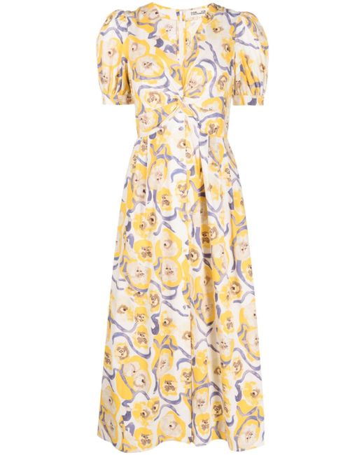 Diane von Furstenberg abstract-print cotton dress
