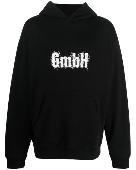 GmBH logo-print organic-cotton hoodie