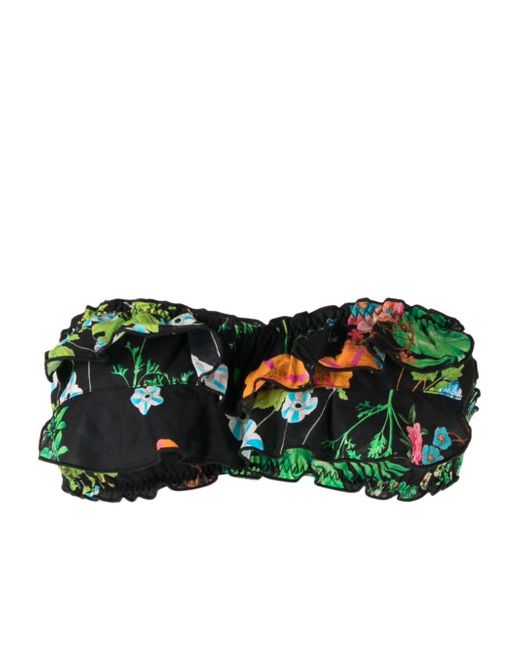 Cynthia Rowley floral-print ruffled bikini top