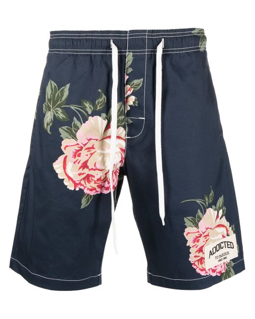 P.A.R.O.S.H. floral-print knee-length shorts