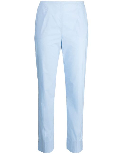 Paule Ka straight-leg zipped cotton trousers